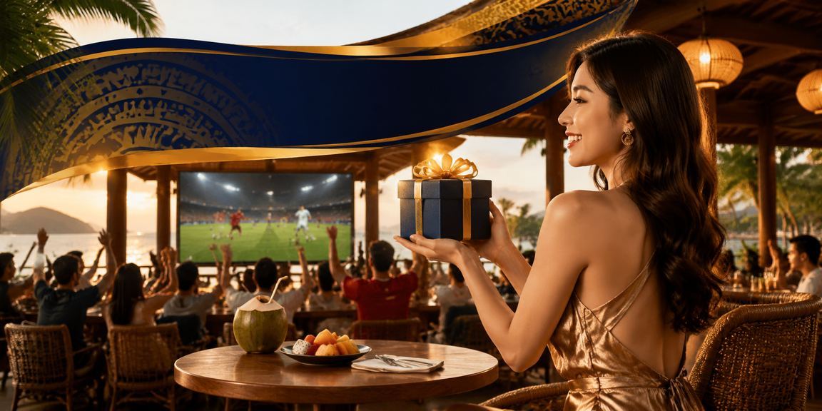Khách VIP tại Phú Quốc thưởng thức cà phê và theo dõi kết quả cá cược trên điện thoại